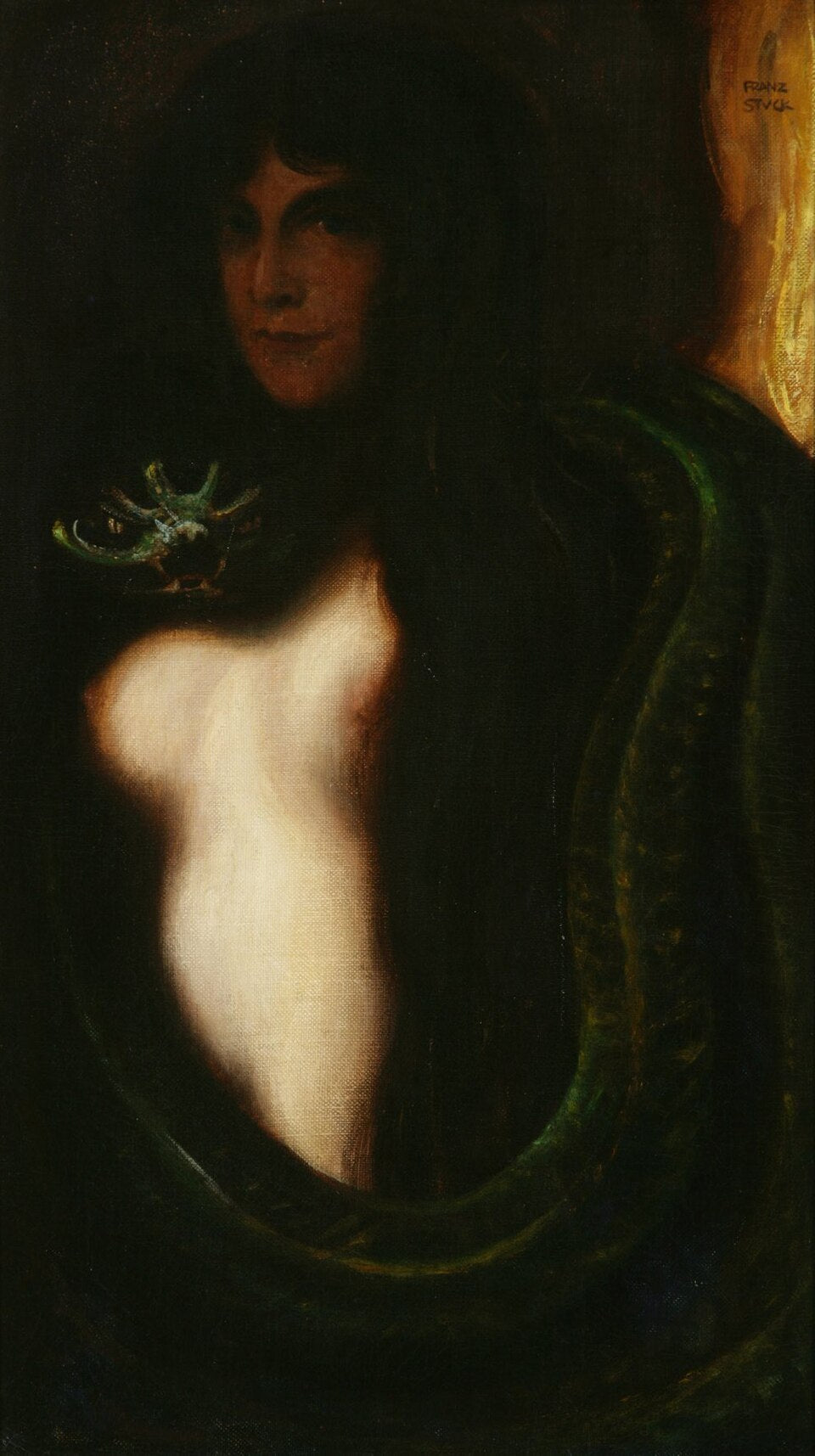 Sin by Franz Stuck Art Print