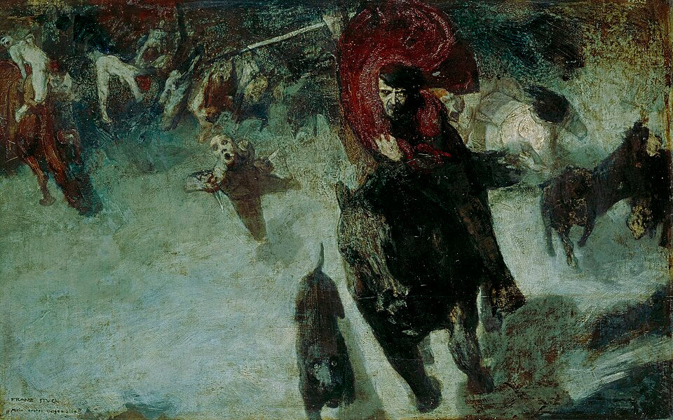 The Wild Hunt by Franz Stuck Art Print